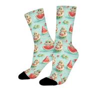 Calcetines Deportivos Agua De Sandía De Dragón Calcetines De Deporte Casuales Funny Tenis Socks Suaves Sneaker Sport Socks For Ciclismo Gimnasio Futbol 40Cm