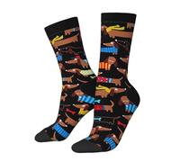 Calcetines Deportivos Amo A Mis Perros Salchichas Trabajo Half Crew Sock Cómodos Running Sportsocken Unisex Tenis Socks For Gimnasio Senderismo Caminar 40Cm