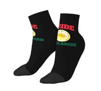 Calcetines deportivos de algodón hasta el tobillo con la bandera de Bangladesh, ideales para correr y lucir con orgullo los colores de Bangladesh. Transpirables y cómodos. Un regalo original para homb