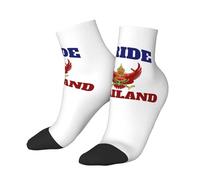 Calcetines deportivos de algodón hasta el tobillo con la bandera de Tailandia, ideales para correr y lucir con orgullo los diseños tailandeses. Transpirables y cómodos. Un regalo original para hombres