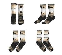 Calcetines deportivos de media caña con estampado de piedra zen para un estilo de vida activo, ajuste cómodo para correr.