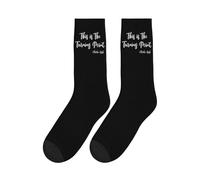 Calcetines deportivos de media pantorrilla para hombre y mujer, estilo retro, "This Is The Turnpoint Usa Freedom Charlie Kirk", color negro