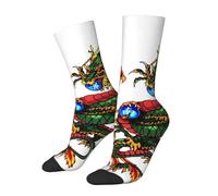 Calcetines Deportivos Dragón Fénix Trabajo Half Crew Sock Unisex Sneaker Sport Socks Funny Tenis Socks For Senderismo Ciclismo Entrenamiento 40Cm