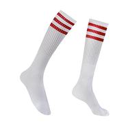 Calcetines Deportivos Mujer, Calcetines Rayas, Calcetines Altos Niños, Calcetines Largos, Calcetines Hasta La Rodilla Algodón Old School College Rojo