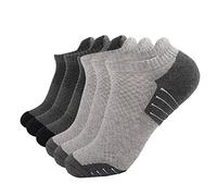 Calcetines deportivos para correr, transpirables, 6 pares y tobillos, para hombre, para mujer, con estampado de leopardo, bufanda de gasa, beige, XL