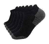 Calcetines deportivos para correr, transpirables, 6 pares y tobillos, para hombre, para mujer, con estampado de leopardo, bufanda de gasa, Negro, L