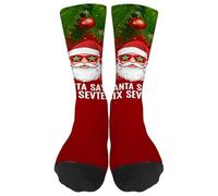 Calcetines deportivos para niños 2026 con estampado para tripulación atlética de temporada de 5 a 12 años, cómodos, duraderos para jóvenes, rosso, 7-12 años