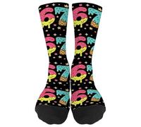 Calcetines deportivos para niños con estampado calcetines deportivos de temporada para niños de 5 a 12 años, calcetines cómodos y duraderos para niños y adolescentes, Multicolor 1, 7-12 años