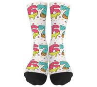 Calcetines deportivos para niños con estampado calcetines deportivos de temporada para niños de 5 a 12 años, calcetines cómodos y duraderos para niños y adolescentes, blanco1, 7-12 años