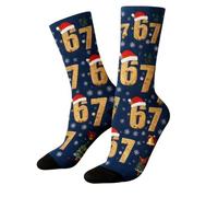 Calcetines deportivos para niños con estampado juvenil, azul, 7-12 años