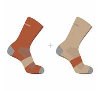Calcetines de running salomon evasion crew 2-pack naranja 45 - 47