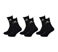 Calcetines deportivos SERGIO TACCHINI - Pack de 3 pares - Mediados de pantorrilla (Crew) - Confort, Transpirable y Estilo - Tallas 39/42 y 43/46 - Blanco, Negro o Combinado, 0732X3 NEGRO, 43-46
