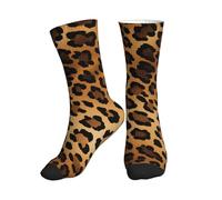 Calcetines deportivos transpirables con estampado de leopardo para hombre y mujer, piel de tigre, para correr, caminar, gimnasio, con soporte de arco acolchado, antideslizante, talla 36-48, 1, Altoa