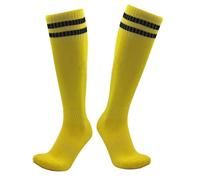 Calcetines deportivos y de recreación para hombre 1 Par Adultos Fútbol Calcetines Medias Tubo Largo Rodilla Legging Béisbol Correr Deporte Hombres Mujeres Runnimg Ciclismo Calcetines,Amarillo,l