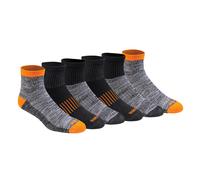 Calcetines Dickies Dri-Tech con control de humedad para hombre. Disponibles en tallas M-XXL (6, 12 y 18). Naranja de alta visibilidad y negro (6