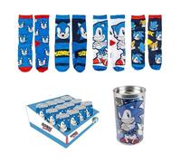 Calcetines diseño Sonic y sus anillos Talla 40-46