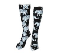 Calcetines divertidos con patrón de pata de perro unisex para hombres y mujeres, divertidos calcetines casuales de vestir, calcetines cálidos de invierno, Elefante, talla única
