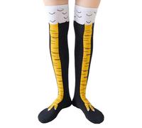 Calcetines divertidos de pollo para pierna de gallina, calcetines divertidos, calcetines de gallina, calcetines divertidos para adultos, divertidos calcetines de pollo de Marvel, para disfraz loco,