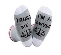 Calcetines divertidos de regalo para abogado, confía en mí, soy un abogado, calcetines para regalo de graduación de la escuela de derecho, Trust Me I Am a Lawyer Eu, M