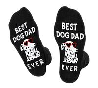 Calcetines Divertidos Para Papa Perro Hombre- BEST DOGS DAD EVER - Originales Graciosos Personalizados Dibujos Frikis Algodon Arte Colores Estampados - Regalos Broma DíA Del Padre CumpleañOs Navidad