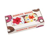 Calcetines Donuts Mujer Niñas Divertidos-Personalizados Originales Dibujos Estampados Graciosos Frikis Colores Arte-San Valentin Regalos Originales Cumpleaños para Mujer Joven Chicas Jovenes-2 Pare