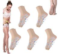Calcetines elásticos de turmalina iónica para moldear el cuerpo, desintoxicación rápida y turmalina iónica para moldear el cuerpo, calcetines elásticos de terapia de turmalina para aliviar el dolor,