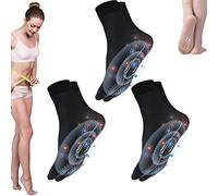 Calcetines elásticos de turmalina iónica para moldear el cuerpo, desintoxicación rápida y turmalina iónica para moldear el cuerpo, calcetines elásticos de terapia de turmalina para aliviar el dolor,