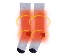 Calcetines eléctricos con calefacción - 2200 mAh, 3 niveles de calor, calcetines térmicos recargables USB | Calentadores antideslizantes para esquí, nieve, campamento, caza, trabajo al aire libre, cic