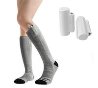 Calcetines eléctricos con calefacción de suela completa, 3.7 V, 4000 mAh, batería recargable, para hombres y mujeres, calcetines térmicos
