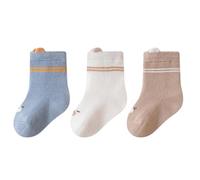 Calcetines Esqui Niño - Calcetines Suaves Y para Bebés Recién Nacidos Bebés Y Niños Pequeños Calcetines De Invierno Acogedores con Lindos Diseños De Dibujos Animados Transpirables (Blue 0-6 Months)