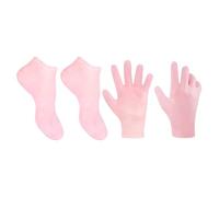 Calcetines Exfoliantes y Guantes Hidratantes, Rosa | Pies Secos y Agrietados, Cuidado Delicado de Callos, Ajuste Cómodo y Flexible, Uso Repetido en Casa