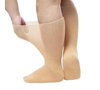Calcetines extra anchos para pies hinchados, elásticos hasta 76 cm, para personas mayores, diabéticos, sin ataduras, ajuste holgado, para edema, linfedema, sin ataduras para hospital diabético con