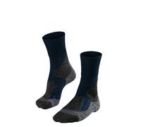 FALKE TK1 Adventure Cool M So lyocell hilo funcional antiampollas gruesos 1 par, Calcetines para senderismo Hombre, Azul Marine 6120, 46-48