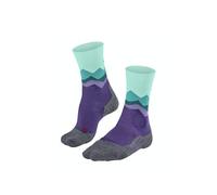 FALKE TK2 Explore Crest W So lana hilo funcional antiampollas gruesos 1 par, Calcetines para senderismo Mujer, Morado Amethyst 8683, 35-36