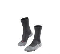 Falke Calcetines de senderismo TK5 Wander M – lana, antiampollas, finos, Gris Asphalt Melange 39-41