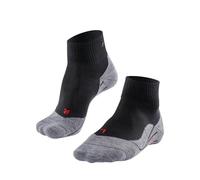 FALKE TK5 Wander Short W Sso lana hilo funcional antiampollas finos 1 par, Calcetines para senderismo Mujer, Negro Black-Mix 3010, 41-42