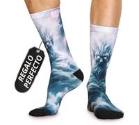 Calcetines Fantasía Gamer Friki Diseño Épico Oscuro Aire Mítico Hombre Mujer Calcetines Largos Exclusivos Impresión 3D Comodidad Cosplay Geek Cyberpunk Regalo Original Creativo Divertido 41-45