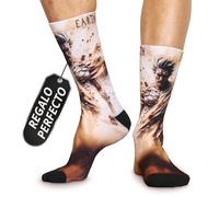 Calcetines Fantasía Gamer Friki Diseño Épico Oscuro Tierra Mítico Hombre Mujer Calcetines Largos Exclusivos Impresión 3D Comodidad Cosplay Geek Cyberpunk Regalo Original Creativo Divertido 41-45