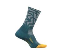 Calcetines Feetures Elite Ultra Light Mini Crew Verde Amarillo, Talla M