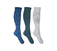 Calcetines -Florida- set 3 pares HKM - azul/petróleo / 39-42