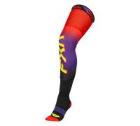 FXR Riding Logo Calcetines de motocross, negro-rojo-lila, tamaño S M para Hombres