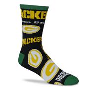Calcetines Grandes Con Logo De Los Green Bay Packers, Negros