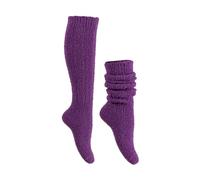 Calcetines gruesos para mujer, de invierno, extra gruesos y de luna, para otoño e invierno, cálidos, para el hogar, calcetines de encaje, Morado (, Altoa única