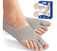 Calcetines Hallux Valgus Con Talón, Vendaje Corrector De Juanetes, Vendaje Para Hallux Valgus Para Hombres Y Mujeres, Alivia Los Juanetes, Protege Los Dedos (L, Gris)