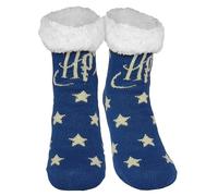 Calcetines Harry Potter - Calcetines de la casa para mujer con logo de estrellas, calentitos para el invierno (azul, M, 39-42)