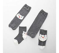 Calcetines Hasta La Rodilla De Primavera Para Bebés Calcetines Sueltos De Tubo De Dibujos Animados Para Bebés (gris oscuro,S)