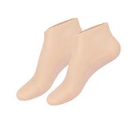 Calcetines hidratantes de gel de silicona, calcetines de aloe, calcetines de pedicura para reparar pies y talones y suavizar la piel áspera, calcetines de correr de corte bajo, beige, Talla única