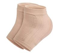 Calcetines hidratantes para el talón, 1 par de calcetines sin dedos forrados de gel para curar y tratar las grietas secas mientras duermes, unisex