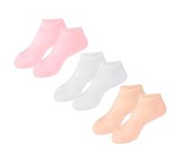 Calcetines Hidratantes Sebs para Pies Secos y Agrietados, 3 Pares | Mujeres y Niñas, Efecto Exfoliante, Lavables, Uso en Spa, Cubiertas de Protección