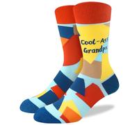 Calcetines Hombre Abuelo Divertidos - COOL-ASS GRANDPA- Regalos Originales Graciosos Frikis Personalizados Para Hombre - Dibujos Estampados Colores Algodon - Regalo DíA Del Padre CumpleañOs Navidad